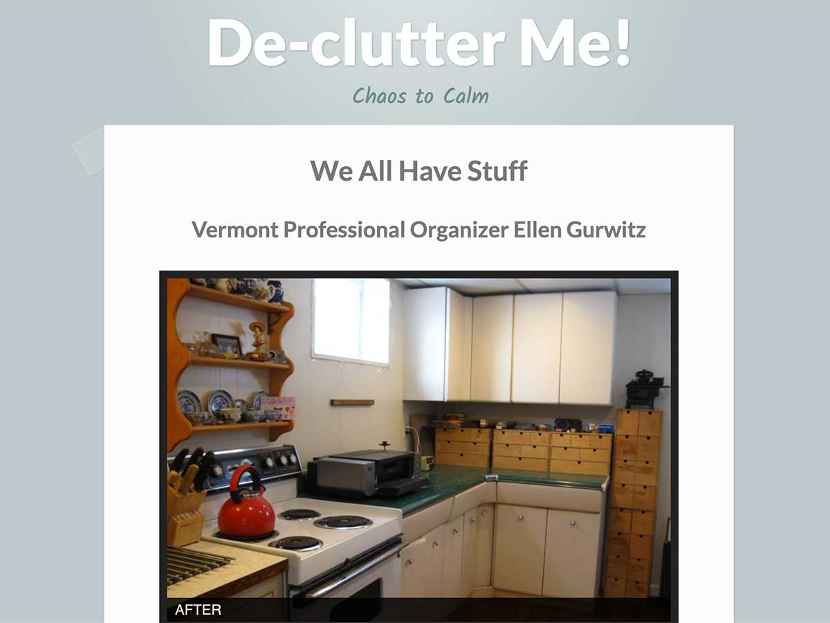 De-clutter me website screenshot